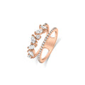 Rose Gold Twin Band Diamond Ring