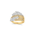 Yellow Gold Floral Cascade Ring